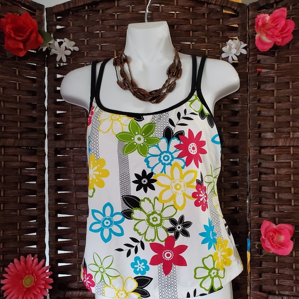 Reebok Swimming Suit top Floral - Picture 1 of 5